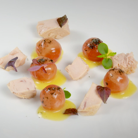 Imagen Bonito del Norte Campos con tomates escabechados a la naranja